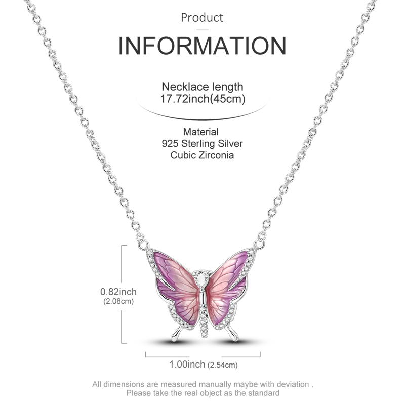 925 Sterling Silver Firefly Heart Zircon Pendant Necklace for Women Anniversary Birthday Gifts KTN068