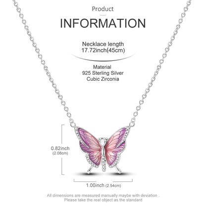 925 Sterling Silver Firefly Heart Zircon Pendant Necklace for Women Anniversary Birthday Gifts KTN068