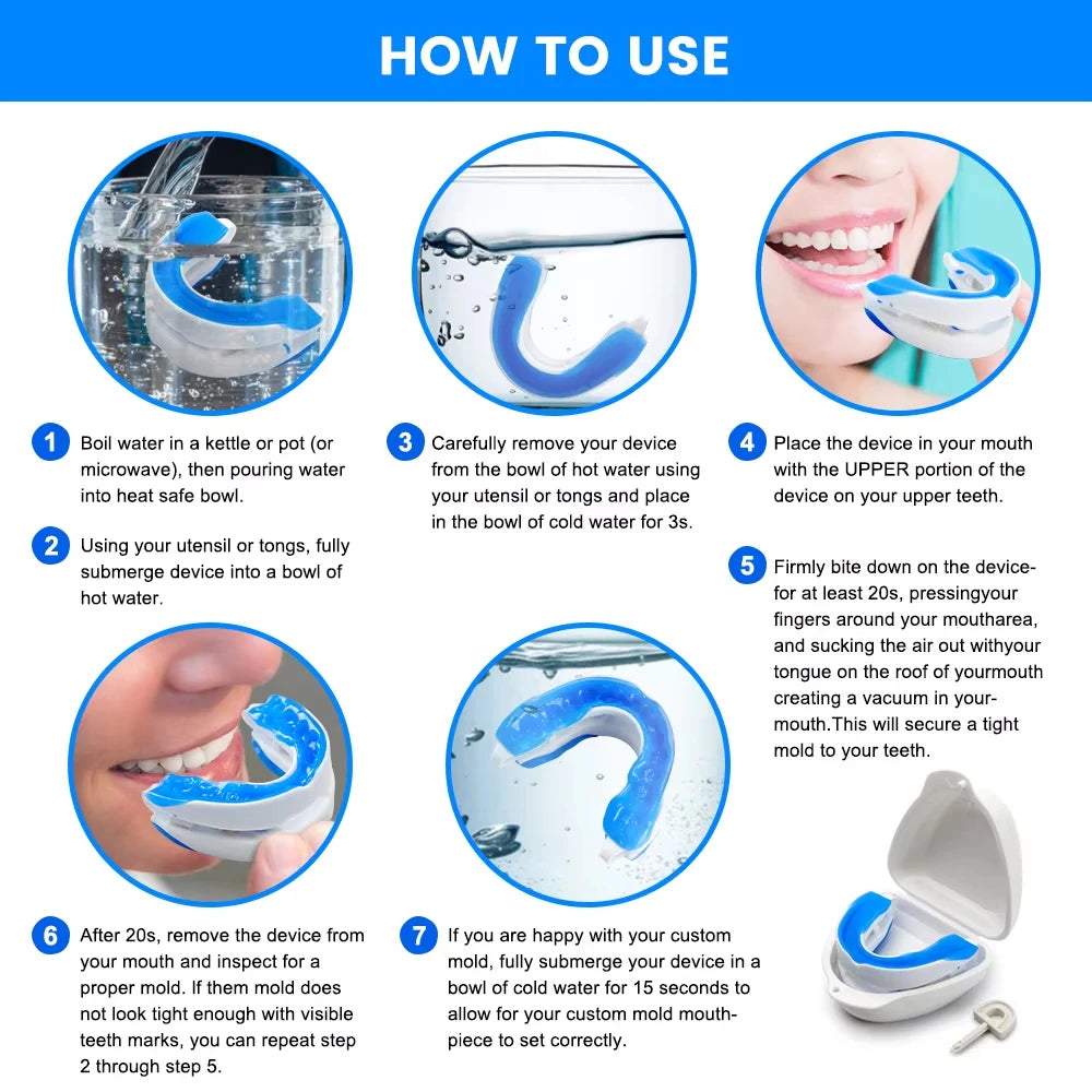 Adjustable Anti-Snoring Mouthguard for Nighttime Comfort and Bruxism Relief