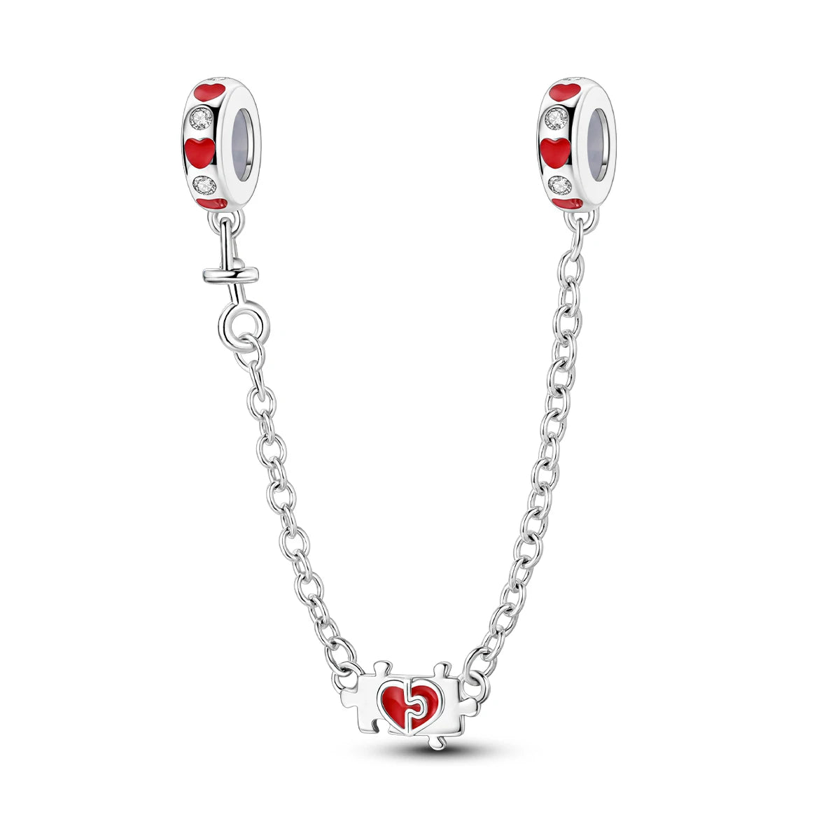 Moonlit Charm Clip 925 Silver Safety Chain Clasp for DIY Bracelets Jewelry for Women and Girls KTC1450