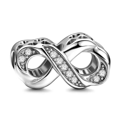 European Zircon Charm Beads 925 Silver Pendant Necklace for Women Gift P1379