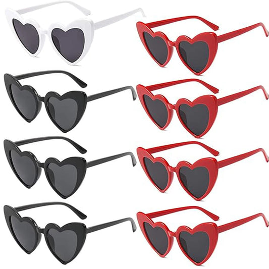 Heart Shaped Sunglasses for Bachelorette Party Bridal Shower Gifts and Decorations Fun Bridesmaid Accessories
