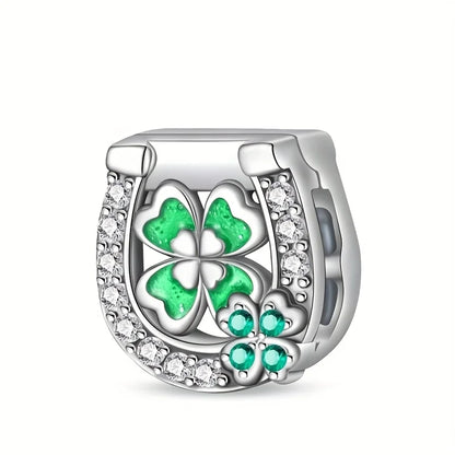 Green Monstera Leaf Charm 925 Sterling Silver Dangle Bracelet Jewelry for Women PAC1162