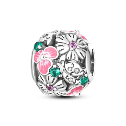925 Silver Flower Charms Sunflower Tulip Pendants for Bracelet Jewelry Making KTC248