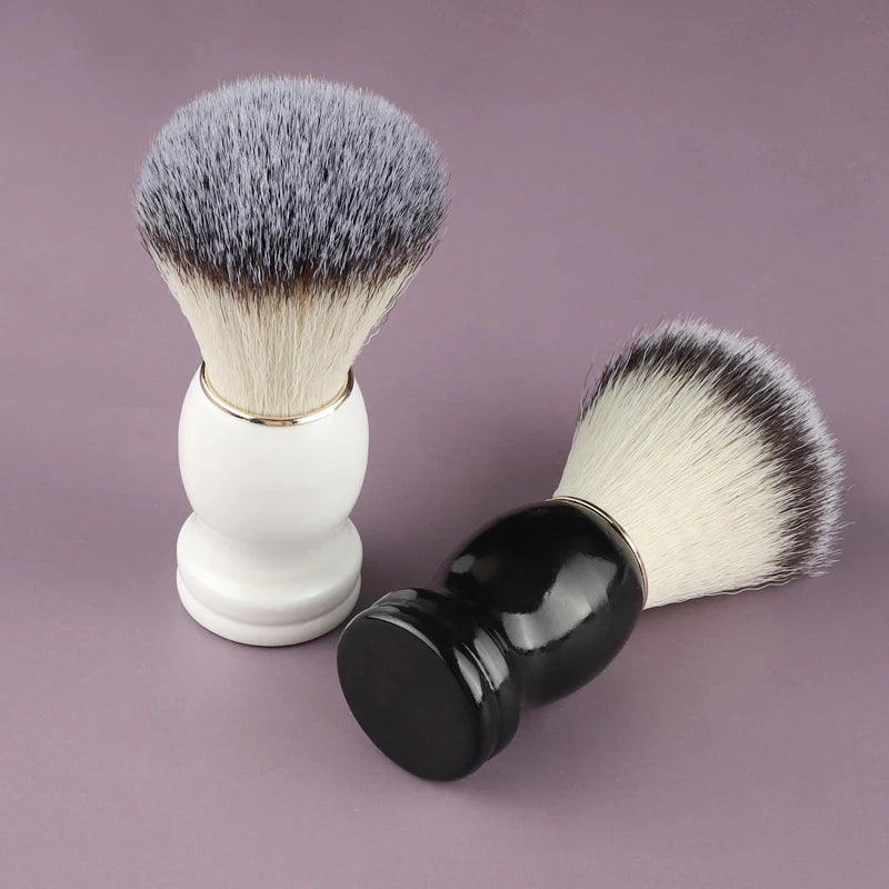 Premium Wooden Handle Bristle Shaving Brush for Men - Ideal for Beard Grooming and Facial Cleaning