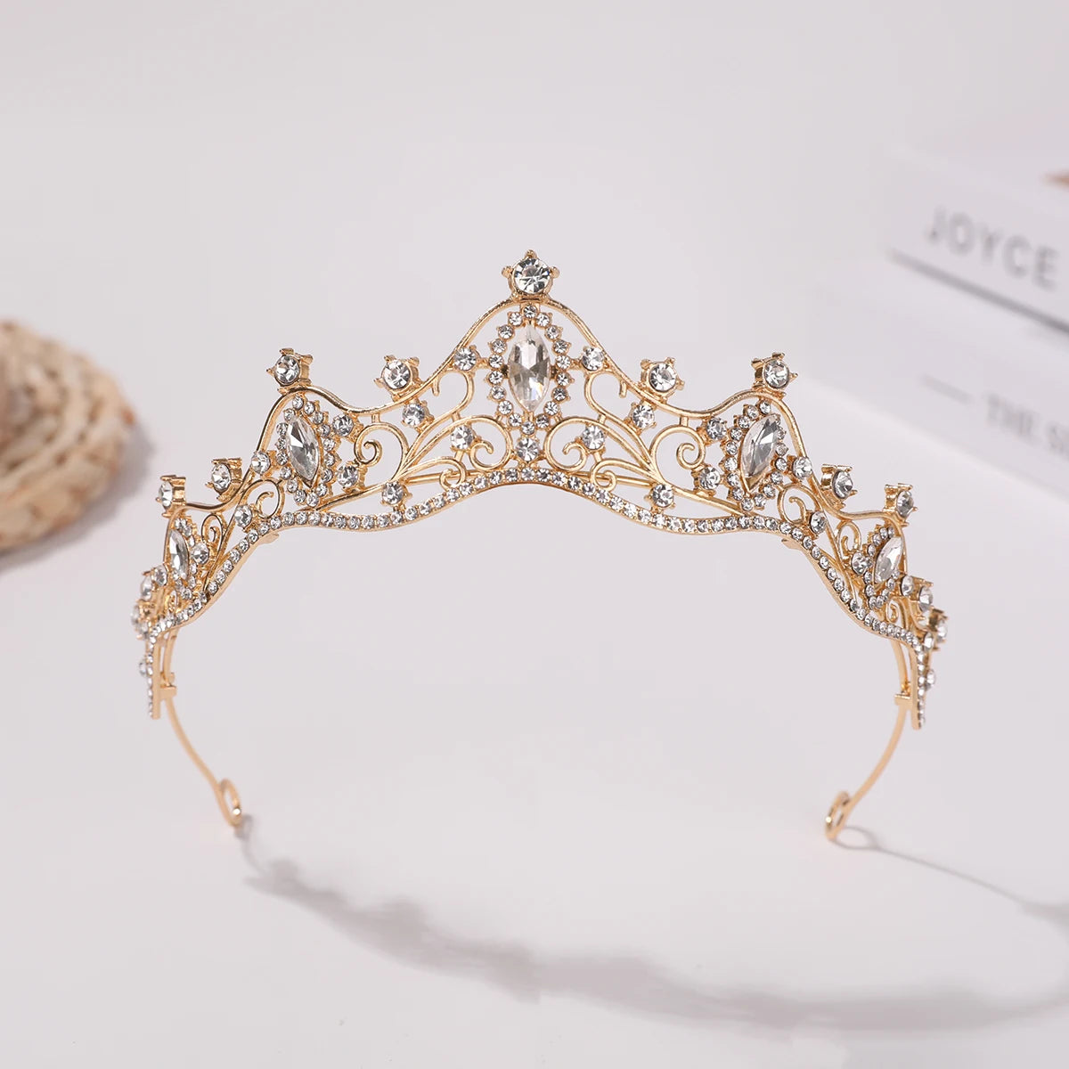 Princess Sparkle Tiara - Wedding Hair Accessory for Girls Gold Size fits all