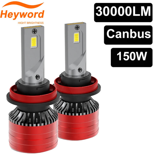 Heyword Canbus H4 H7 H1 LED Headlight 6000K 30000LM