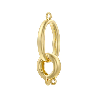 ZHUKOU 18K Gold Plated Connector Clasps for Jewelry Crafting in Four Elegant Styles