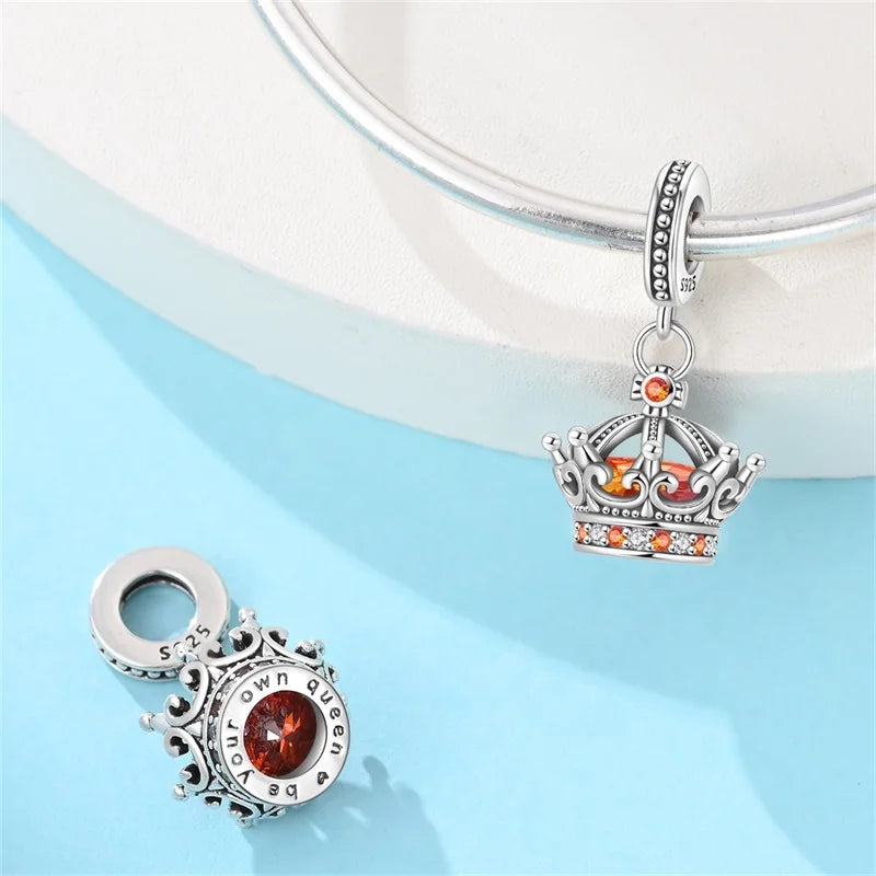 Ocean Series Sterling Silver Starfish and Coral Charm Pendant for Bracelets