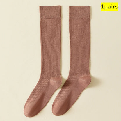 Lightweight Stackable Seamless Cotton Blend Mid Calf Socks