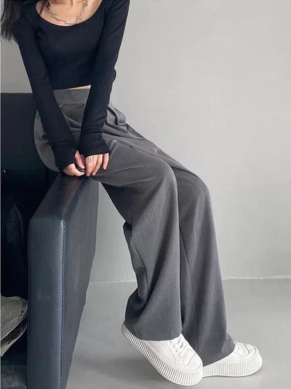 Wide Leg Palazzo Pants For Women High Waist Office Black
