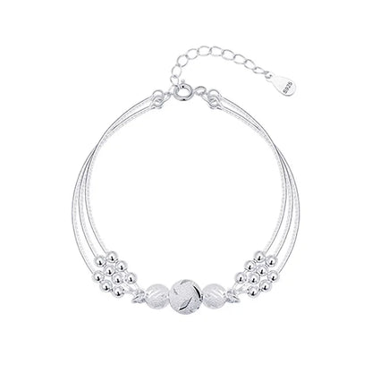 Elegant 925 Sterling Silver Zircon Charm Bracelet for Women Bohemian Fashion Jewelry Gift