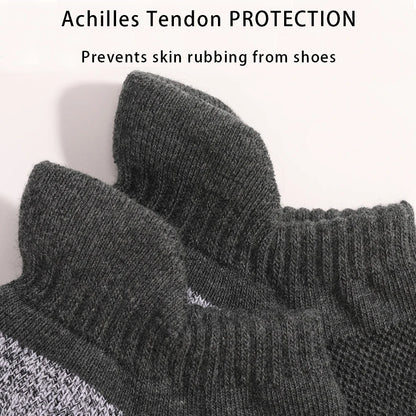 Cotton Thickened Low Cut Running Socks Breathable Mesh