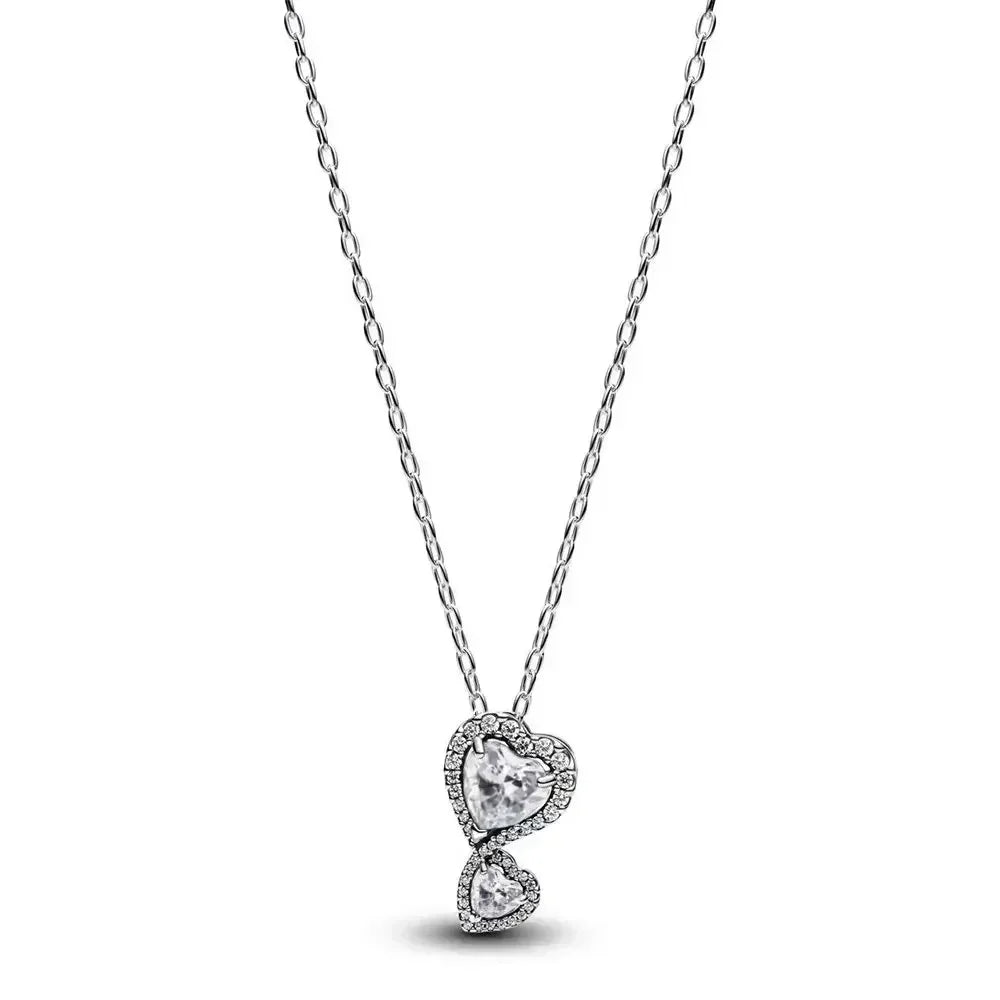 925 Sterling Silver Heart Arrow Pendant Necklace Classic Bow Tie Charm for Women Elegant DIY Gift