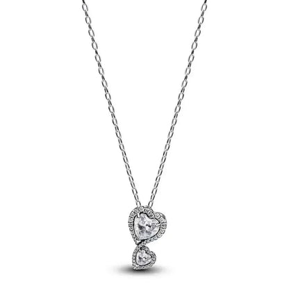 925 Sterling Silver Heart Arrow Pendant Necklace Classic Bow Tie Charm for Women Elegant DIY Gift