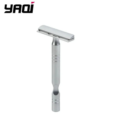 Yaqi Matte Chrome AC Blade Men's Safety Razor Excalibur Single-Edge Beard Shaver