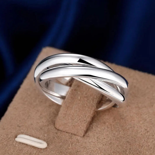 Sterling Silver 925 Women's Wedding Ring Charm Jewelry Gift