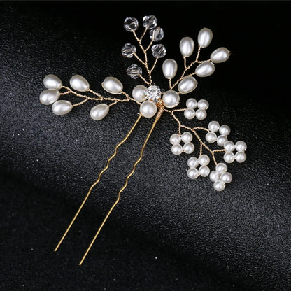 Elegant Bridal Pearl Hairpins Headpieces for Women - Timeless Wedding Hair Accessories