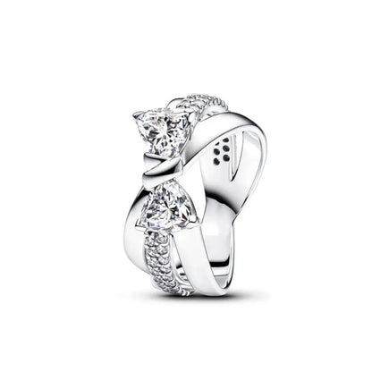 European 925 Sterling Silver Blue Daisy Star Stone Ring for Women Size 6 7 8 9 Wedding and Party Fashion