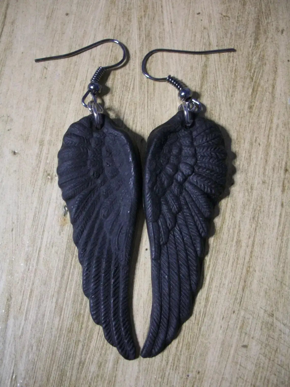 Gothic Black Wings Charm Earrings for Women and Girls Trendy