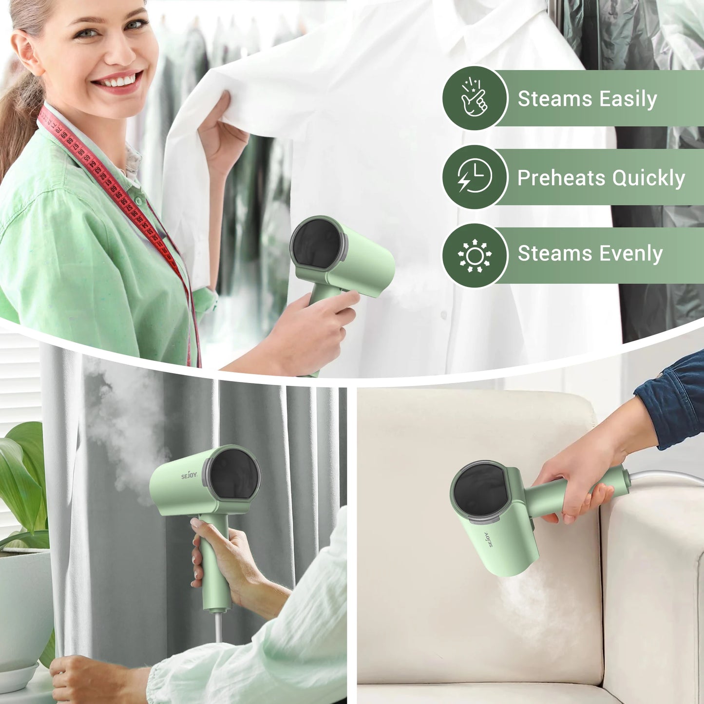 1000w Handheld Garment Steamer Iron Portable Mite Removal