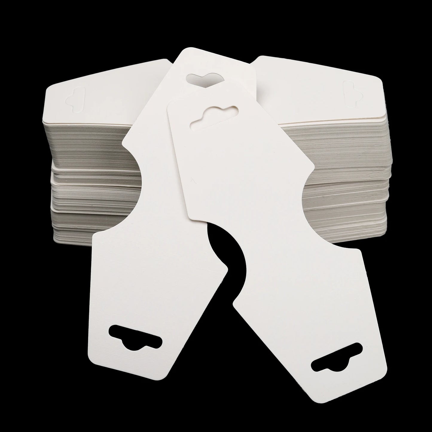 50 Pieces Bracelet Jewelry Packaging Cards in White and Black Blank Paper for Elegant Display and Storage