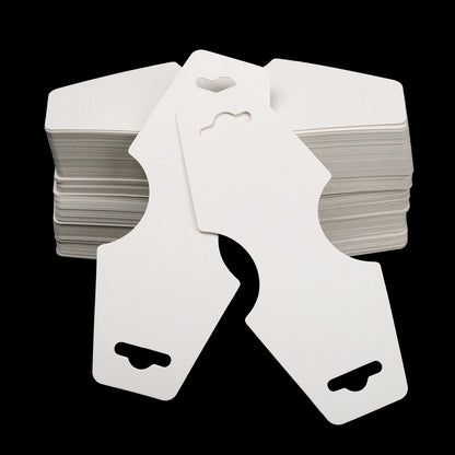 50 Pieces Bracelet Jewelry Packaging Cards in White and Black Blank Paper for Elegant Display and Storage