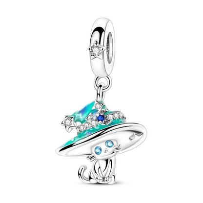 Authentic Luminous Firefly Bee Light Bulb Charm Ring Earrings 925 Sterling Silver DIY Jewelry Gift