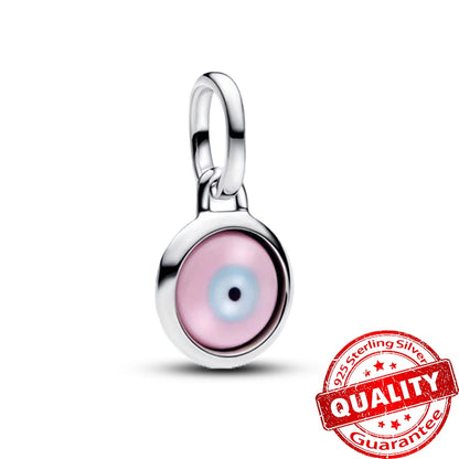 Elegant 925 Sterling Silver Pearl Heart Key Pendant for Bracelets and Necklaces FCC453