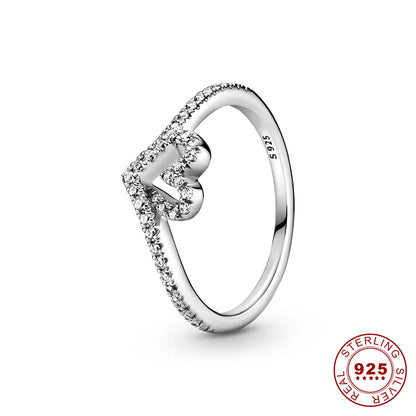 Crown 925 Sterling Silver Stackable Ring with Shiny Zircon in Rose Gold for Women Perfect for Weddings and Gifts PAR333