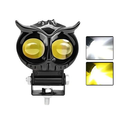 Dual Color Owl LED Motorcycle Spot Light 4 Mode 3000LM
