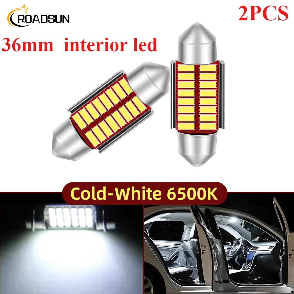C5W Canbus LED Car Interior Dome Light Bulbs 36mm Decorative Reading Signal Lights