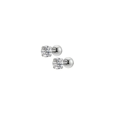 Chic Stainless Steel Stud Earrings Set with Cubic Zirconia and Cute Motifs