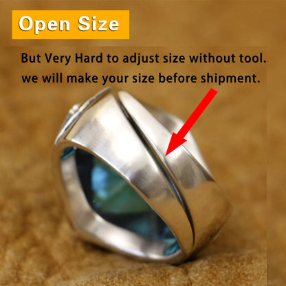 Elegant Blue Zircon Heart Ring in 925 Sterling Silver for Unisex
