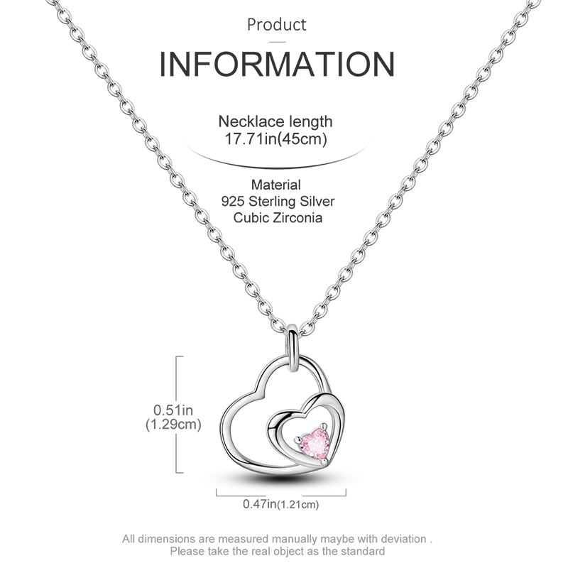 925 Sterling Silver Firefly Heart Zircon Pendant Necklace for Women Anniversary Birthday Gifts KTN045