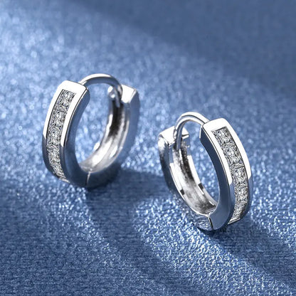 Sterling Silver CZ Crystal Plant Stud Earrings for Women and Teens