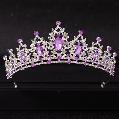 Elegant Crystal Bridal Tiara Crown for Weddings Silver Diadem Veil Headpiece Jewelry