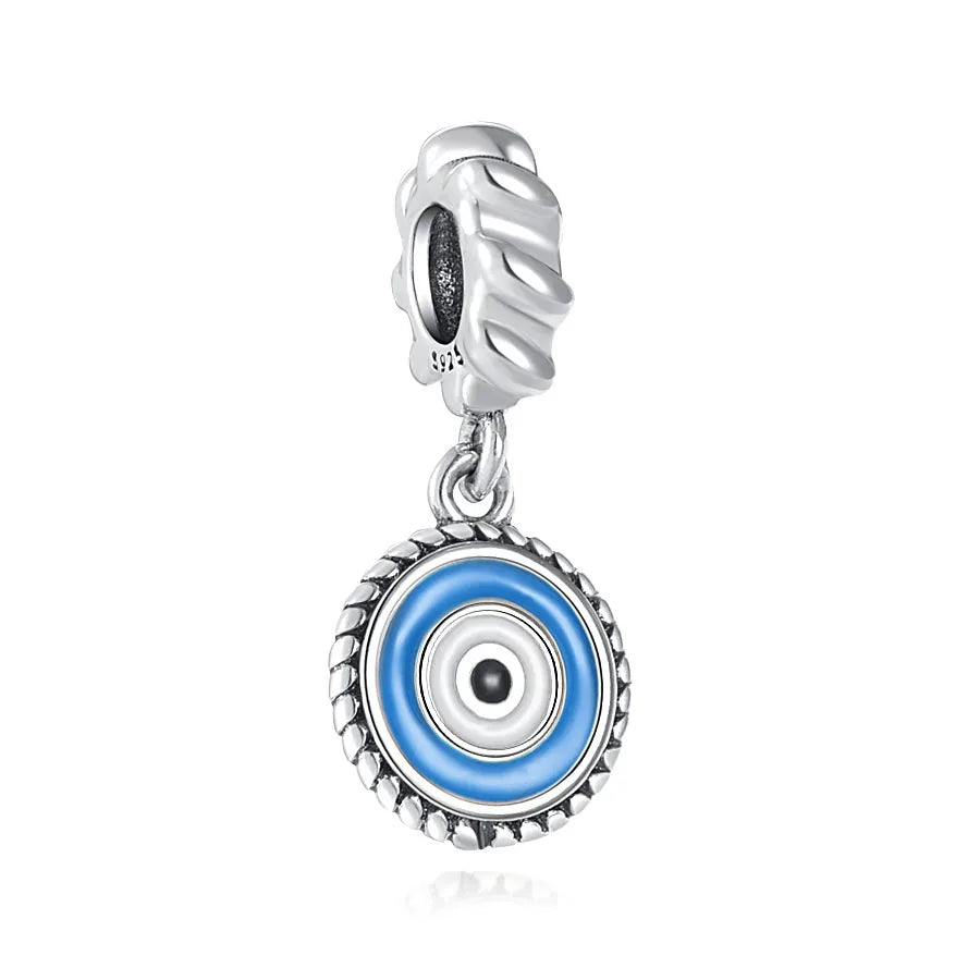 Yinyang Flower Clover Pendant 925 Silver Amulet for Bracelets DIY Jewelry Gift B1294