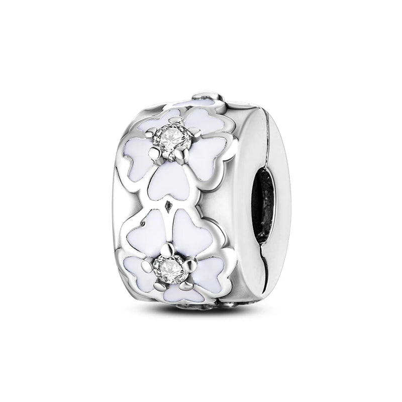 925 Silver Flower Charms Sunflower Tulip Pendants for Bracelet Jewelry Making KTC578