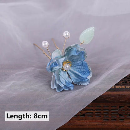 Elegant Rose Flower U-Shaped Hairpins for Wedding Brides and Women