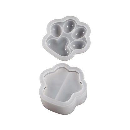 3D Cat Paw Silicone Mold for DIY Epoxy Resin Jewelry Storage Box