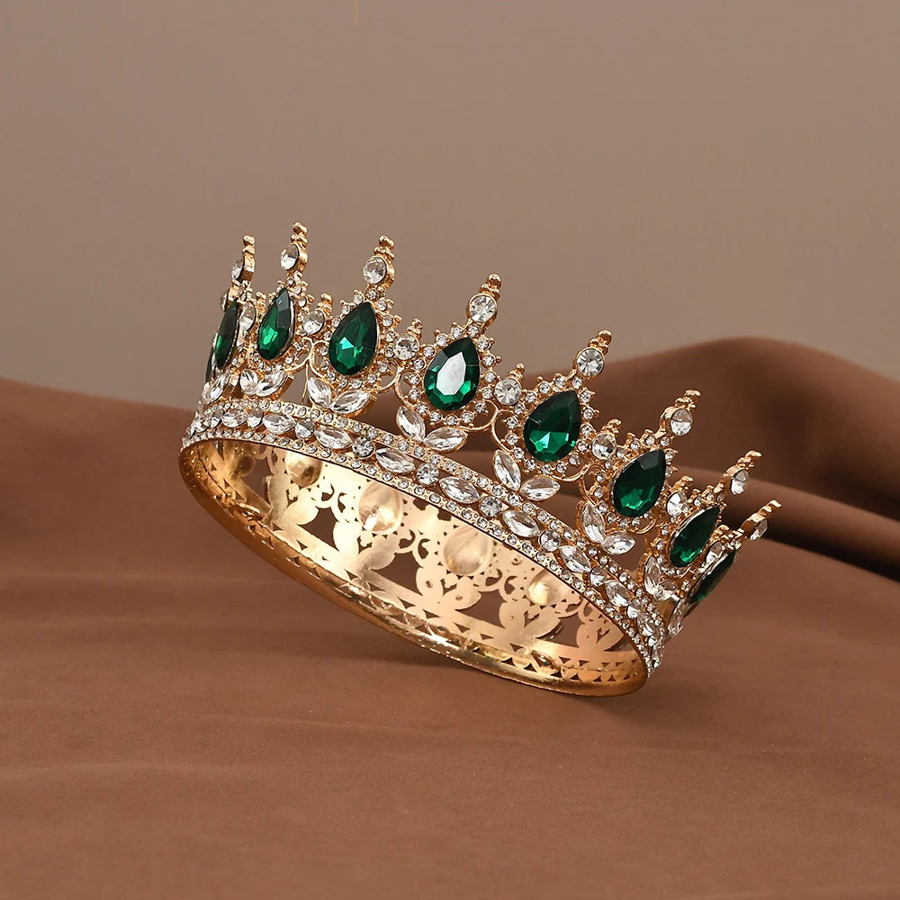 Baroque Crystal Princess Tiara Rhinestone Bridal Wedding Headdress