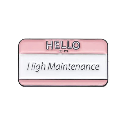 Quirky Anxious Dialog Enamel Lapel Pins for Unique Fashion Statements