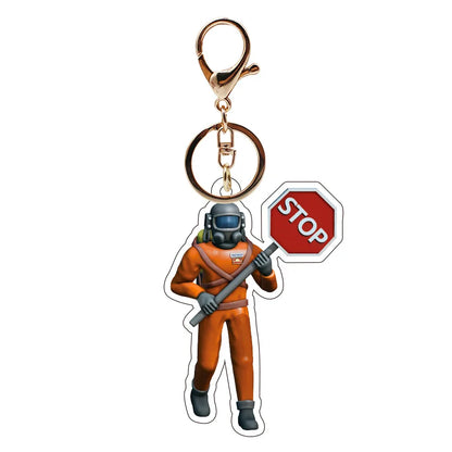 Lethal Company 2025 Cartoon Figure Keychain for Men Fans Gift Cosplay Bag Accessory