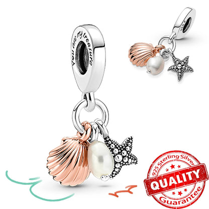 Sterling Silver Ocean-Themed Charm Pendant for Bracelets and Necklaces FCC062