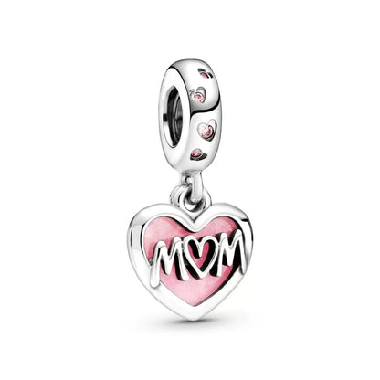 Hot Pink Murano Glass Charm Bead For 925 Bracelet Pendant