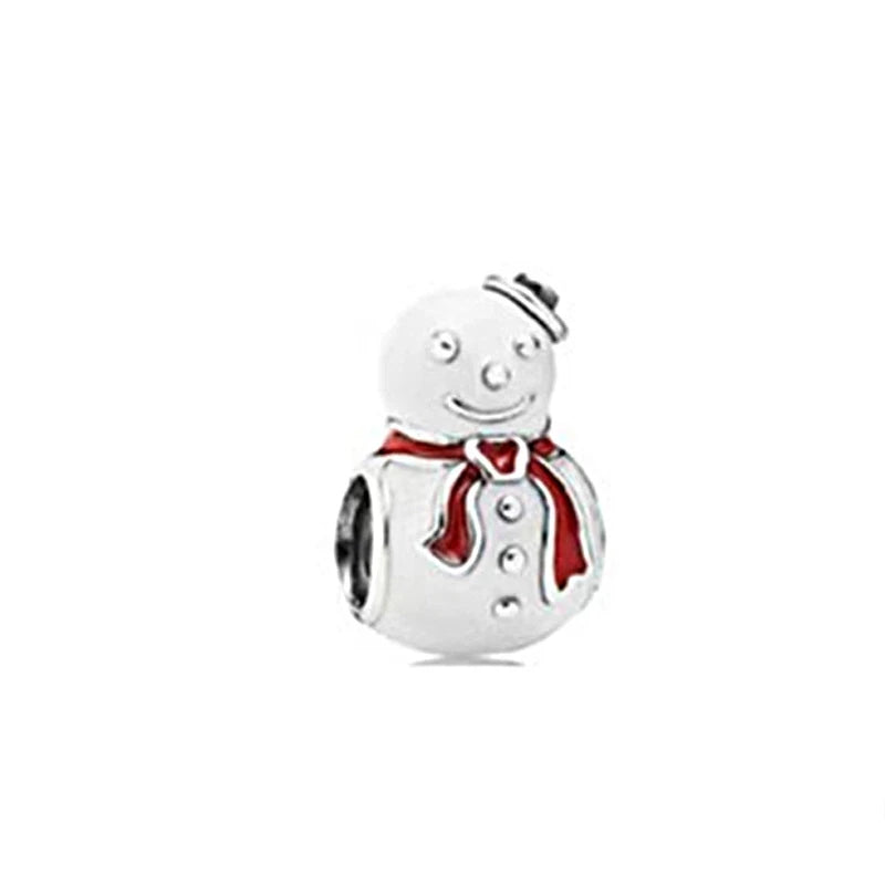 DIY Christmas Charm Bracelet with Santa Reindeer Snowman Tree Train Beads in Silver 925 YY0420