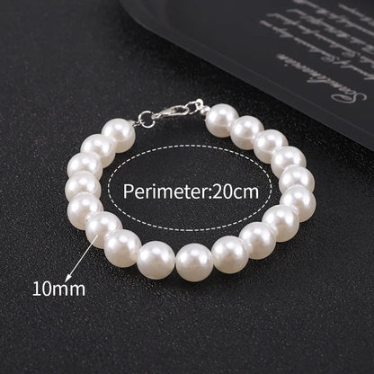 Elegant Unisex Pearl Necklace Handmade Bead Strand for Weddings and Banquets 2024 Trend