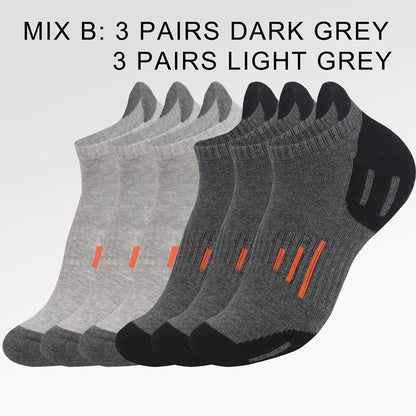 6 Pairs Unisex Terry Sole Running Socks Thick Cotton