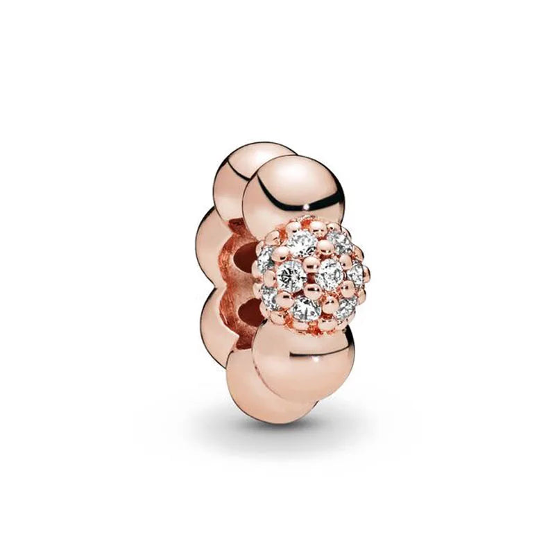 Exquisite 925 Silver Heart-Shaped Dog Paw Beads and Castle Pendant for European Original Bracelet DIY Accessories